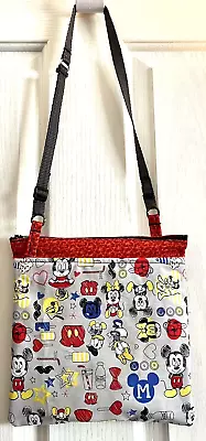 Handmade Mickey And Friends Crossbody Bag W/Adjustable Strap Zip Closure • $7.50