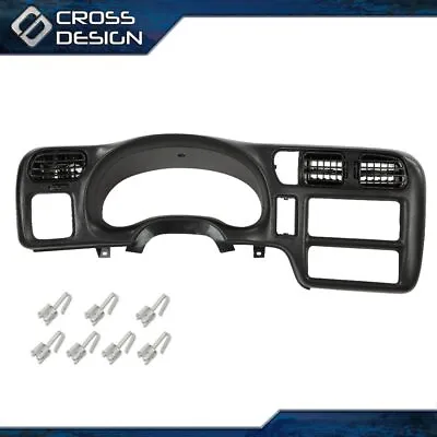 Fit For 1998 - 2004 Chevy Blazer Jimmy Sonoma S10 Dash Trim Bezel Cover Black • $109.80