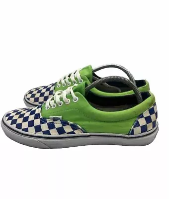VANS Authentic Checkerboard Men’s 10 Green Blue Skateboarding Sneaker Fabric • $29.99