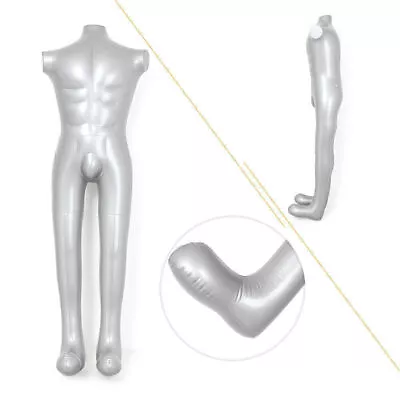 Man Whole Body Model Inflatable Armless Dummy Torso Mannequin Display Fashion Mo • £18.49
