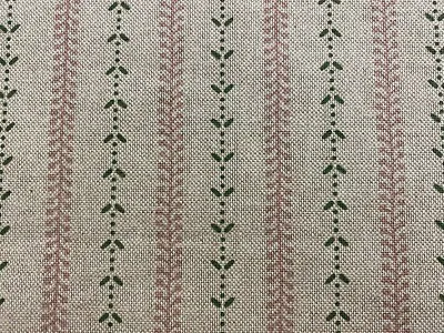 Grimaldi Regency Stripe Linen Pink Green Curtain Craft Fabric • £27.50