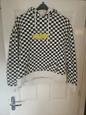 Childish (TGF) Black And White Checked Checkered Hoodie - Size Medium  • £35
