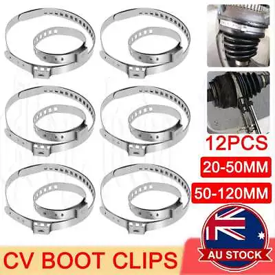 Set Of 12 CV Boot Clips Tool Stainless-Steel Axle Joint Crimp Clamp Universal • $9.55