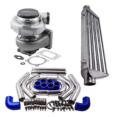 GT35 GT3582 Turbo Charger 3.0-6.0L A/R .70 & 2.5  Intercooler & 2.5  Piping Kit • $543.95