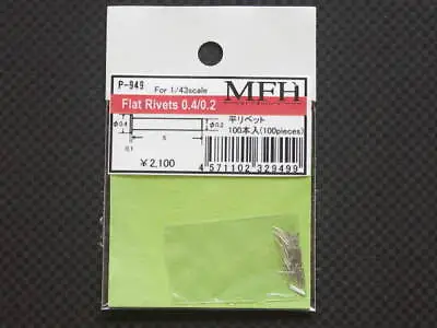 MFH Model Factory Hiro Flat Rivets 0.4/0.2 For 1/43 Scale P949 From Japan F/S • $41.82