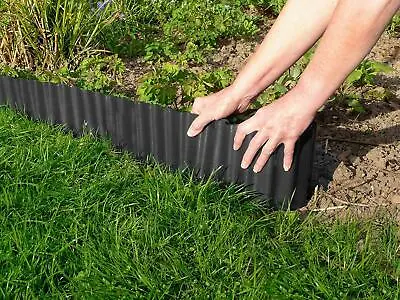 Lawn Edging Border Plastic Garden Grass Edge Fence Wall Driveway Roll Path • £7.99