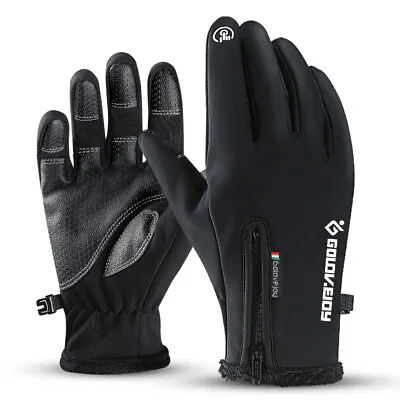 Winter Warm Gloves Thermal Windproof Skiing Snowboarding Running Driving Mittens • £11.99