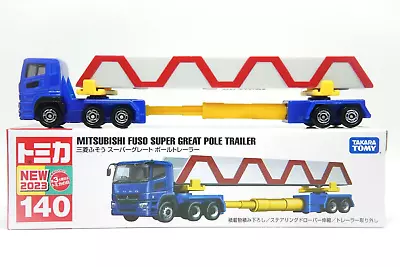 Tomica Mitsubishi Fuso Super Great Pole Trailer Truck Metal Diecast Car Toy #140 • $18.98