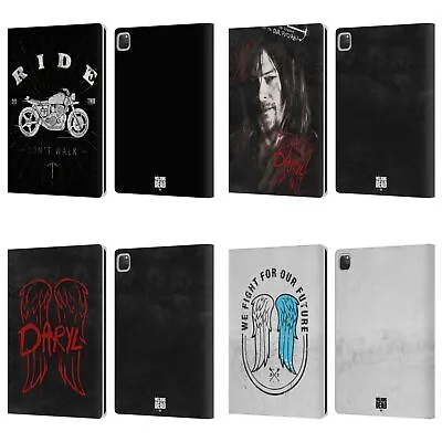 AMC THE WALKING DEAD DARYL DIXON ICONIC LEATHER BOOK WALLET CASE FOR APPLE IPAD • £26.95