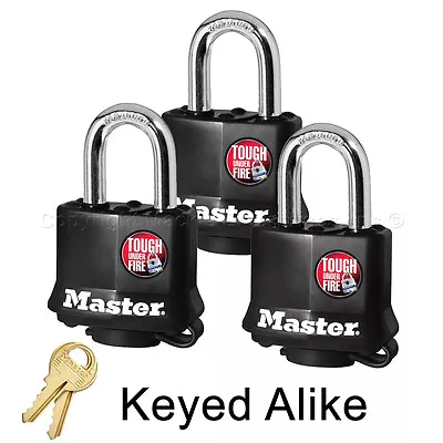 Master Lock - (3) Keyed Alike Padlocks - VALUE PACK Model # 311TRI • $29.36