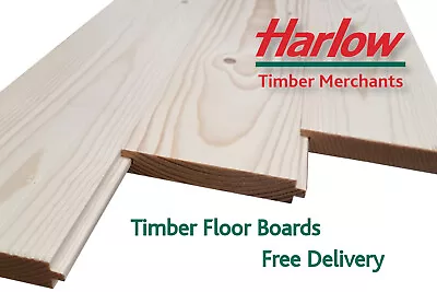 Floor Boards New Timber Flooring 22x125mm 25x125mm Tongue Groove T&G Wood Planks • £190.99