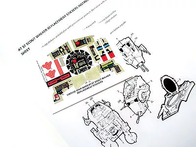 $5.53 • Buy CUSTOM STICKERS For Kenner STAR WARS VINTAGE AT-ST ATST SCOUT WALKER 1982 