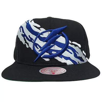 Tampa Bay Lightning Mitchell & Ness NHL Snapback Hat 3D Logo Paint Brush Cap NWT • $34.99