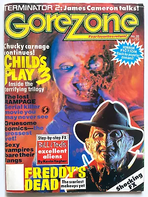 $11.99 • Buy Gorezone Magazine #20 FN Starlog Childs Play 3 Freddy 1991 Horror FilmFX Posters