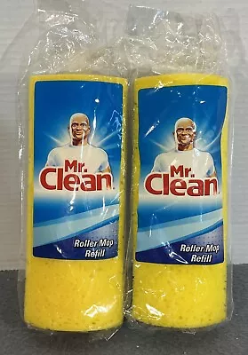 MR. CLEAN Roller Mop Replacement Head  Yellow Absorbent Sponge New Lot Of 2 • $12.99