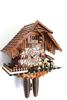 Cuckoo Clock Black Forest Quartz Battery Operated German Wood With Music • £375