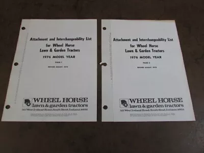 Wheel Horse Mower 1976 Tractor Garden Attachment Interchangability List • £9.53