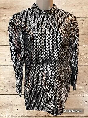 Vintage Lord And Taylor Elinor Simmons For Malcolm Starr Sequin Mock Turtle 60s  • $40.05