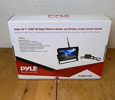 Pyle Single CH 7” 1080P HD Digital Wireless Monitor And Wireless License Camera • $175