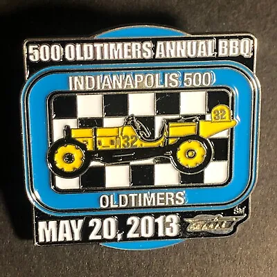 2013 Indy 500 Oldtimers Old Timers Annual BBQ Enameled Lapel Hat Pin NOS Scarce • $24.99