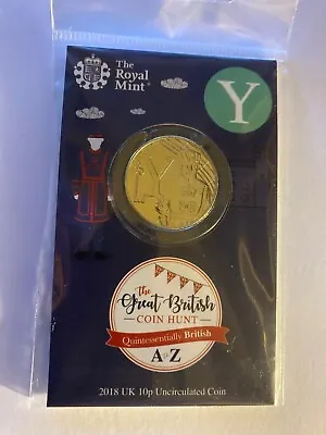 2018 Y  YEOMAN WARDER 10p A-Z ALPHABET UNCIRCULATED CARDED SEALED COIN Y RRP £10 • £5.99