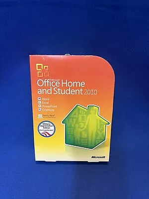 Genuine Microsoft Office 2010 Home And Student Family Pack For 3 PCs RETAIL Mil. • $49.99