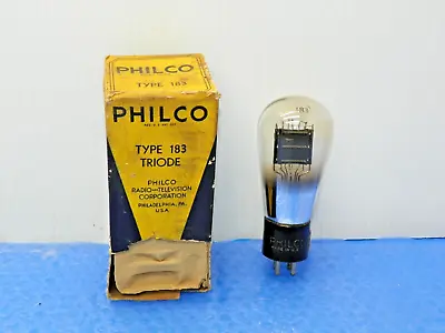 Vintage Philco Radio Vacuum Tube Type: 183 Triode Tube Made By Spraton NOS W/Box • $160
