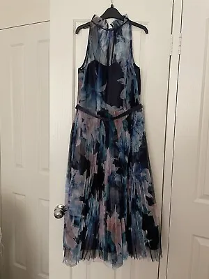 Coast Floral High Neck Maxi Dress Size 12 • $75