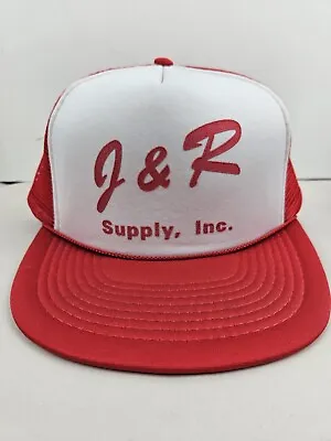 Vintage J&R Supply Trucker Hat Snapback Dad Cap • $11