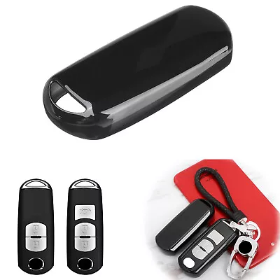 Black Soft Smart Remote Key Fob Case Cover Protector For Mazda 2 3 5 6 CX-3 CX-5 • $9.88