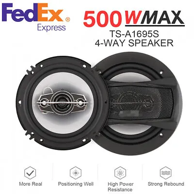 2Pcs 500W 4 Way Car Coaxial Hifi Speakers Non-destructive Installation US Ship • $36.80