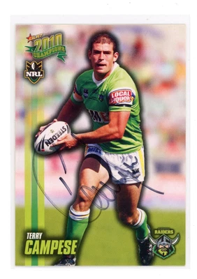 $0.99 • Buy ✺Signed✺ 2010 Select Champions Terry Campese (Raiders) Signed NRL Card