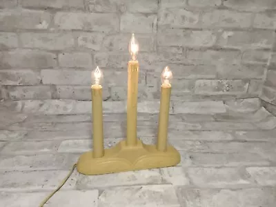 Vintage Electric Christmas Candle 3 Light Candolier Works • $10