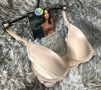 Marks & Spencer M&S New 30D Bra Perfect Fit Padded Full Cup Memory Foam Neutral • £13.99