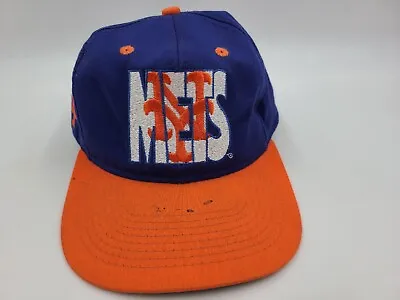 Vintage New York Mets #1 Apparel Snapback Hat Cap Men Women MLB Baseball Blue • $15
