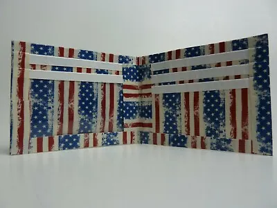 $4.75 • Buy Duct Tape Wallet American Flag Design All Over It  Handmade