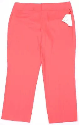 ELLE Pants Womens Orange Coral Curvy Mid Rise Skinny Ankle Size 16 (37X27) NEW • $16.99