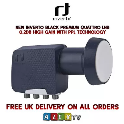 Inverto 0.2dB Premium Quattro Universal 40mm PLL LNB  ULN+ For Multiswitches • £26.95