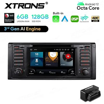 OBD+ DSP 7  Android 12 8-Core 6+128G Car DVD Stereo Radio GPS 4K For BMW E39 M5 • $430.49