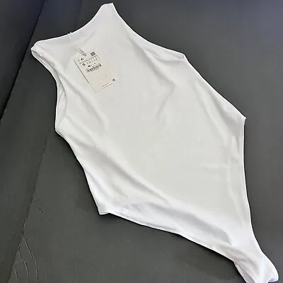 £16.34 • Buy New Zara Halter Neck Bodysuit White Size Small 