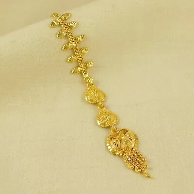 Women Gold Palted Maang Tikka Matha Patti Forehead Traditional Fashion Jewelry • $11.54