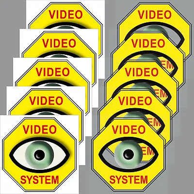 5+5 Sticker Video Eye Yellow 2in Alarm System Set For Inside Window • $7.24