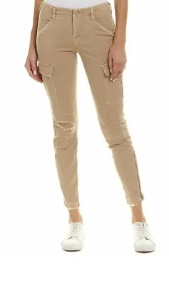 New J Brand $248 Houlihan Mid Rise Skinny Cargo Crop In Ripped Sandsky Sz 27 • $85