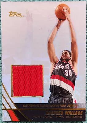 Rasheed Wallace Trail Blazers 2004 Topps JE Game Used Jersey Card • $5