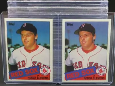 (2) Lot 1985 Topps Baseball Roger Clemens Rookie Card RC #181 Boston Red Sox • $4.98