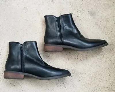 $18.99 • Buy Zara Trafaluc Chelsea Boots Size 40 Black Leather Ankle Booties