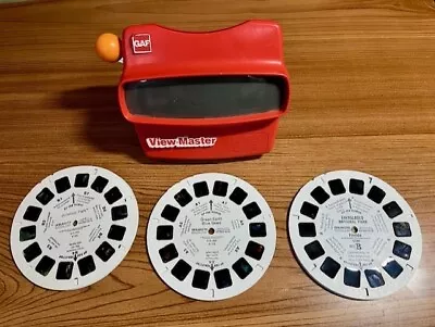 VTG Red View-Master View 3D Set Jurassic 4150 Everglades 5196 Green Earth 4116 • $21.97