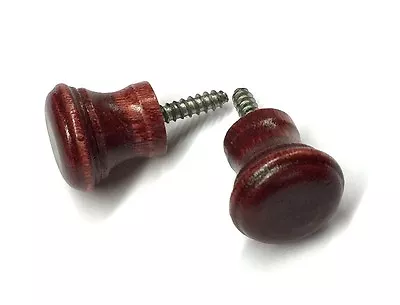 1 Pair Wood Piano Fallboard/Key Cover/Desk/Cabinet Knobs Red Mahogany Stain 3/4  • $6.24