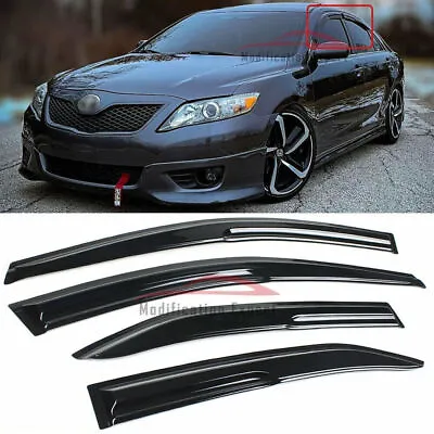 For 2007-2011 Toyota Camry JDM 3D Wavy Mugen Style Window Visor Sun Rain Guards • $31.99