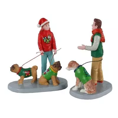 Lemax Christmas 2021 FESTIVE FRIENDS #12019 NRFB Vail Village Ugly Sweaters * • $21.95